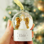 Personalised Angel Glitter Snow Globe Decoration