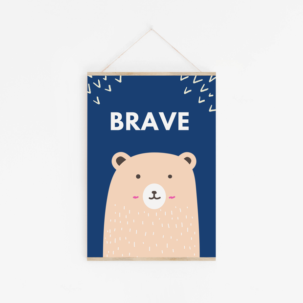 Brave Bear Childrens Print