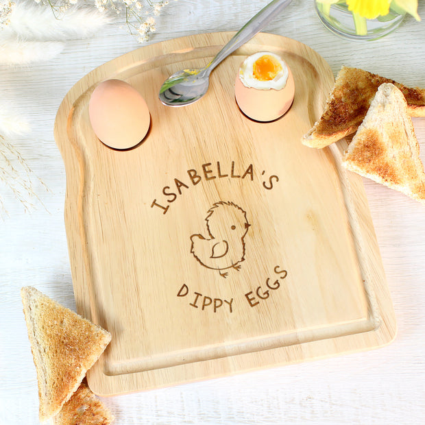 Personalised Chick Dippy Egg & Toast Board