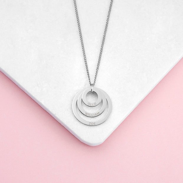 Personalised Circles of Love Necklace
