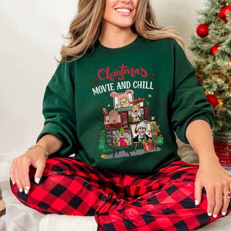 'Christmas Movies & Chill' Christmas Movie Favourites Jumper