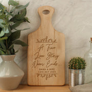 Engraved Wooden Paddle Board - True Love Story Personalised Gift