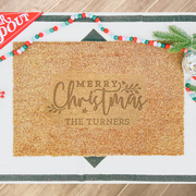 Custom Personalised Coir Christmas Doormat
