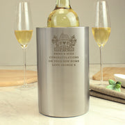 Personalised House Wine Cooler, New Home, Newlywed Gift