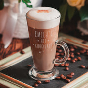 Personalised Hot Chocolate Latte Glass