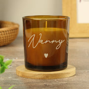 Personalised Vanilla Amber Glass Candle Jar