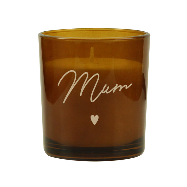 Personalised Vanilla Amber Glass Candle Jar