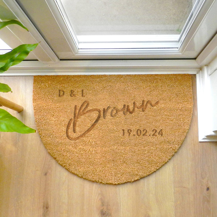 Personalised Couples Indoor Doormat