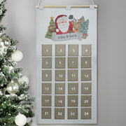 Personalised Santa Advent Calendar in Silver Grey