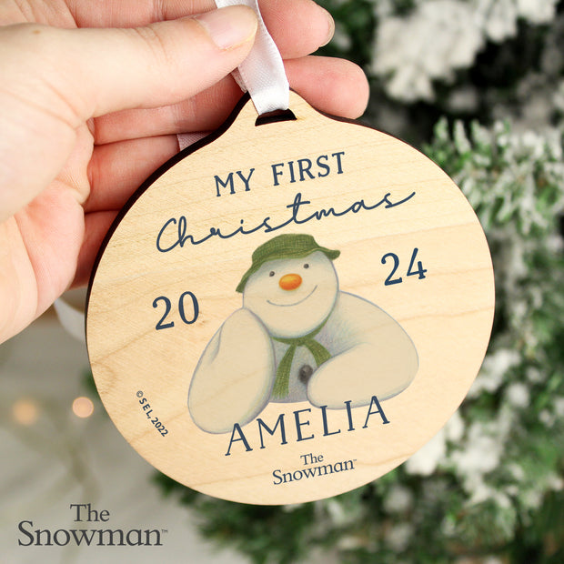 Personalised The Snowman ‘My First Christmas’ Decoration