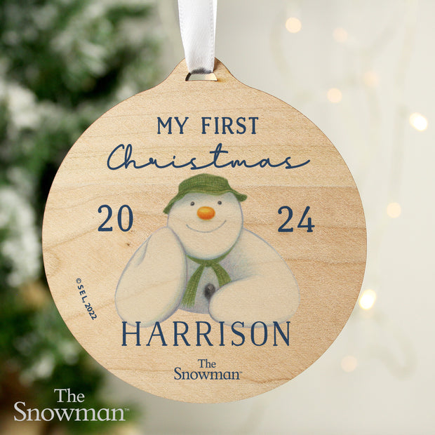 Personalised The Snowman ‘My First Christmas’ Decoration