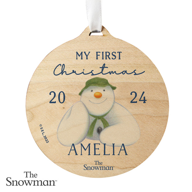 Personalised The Snowman ‘My First Christmas’ Decoration