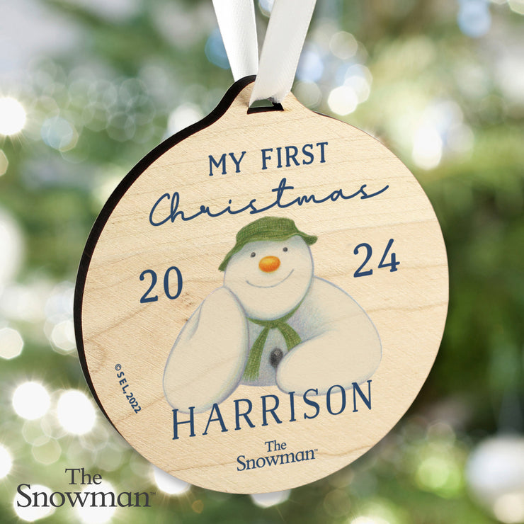 Personalised The Snowman ‘My First Christmas’ Decoration