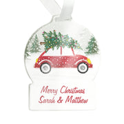 Personalised Driving Home for Christmas Decoration