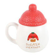 Cosy Sweater Weather Mug with Bobble Hat Lid