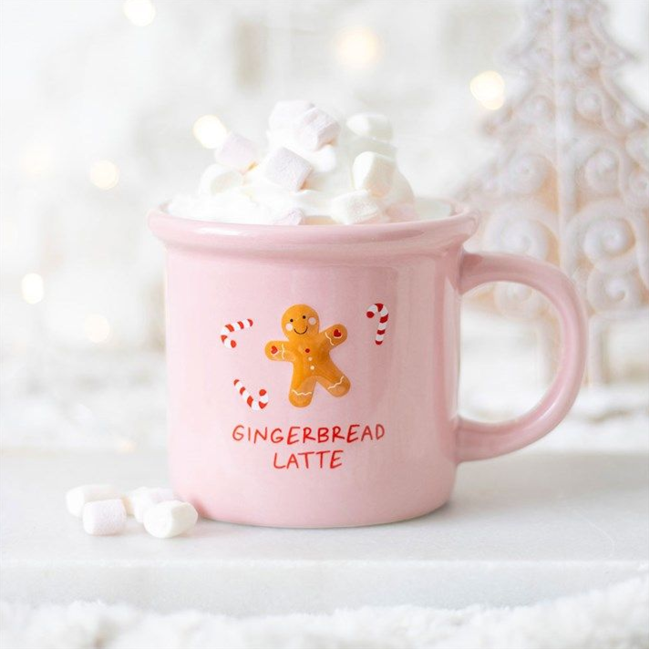 Pale Pink Gingerbread Latte Mug