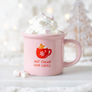 Pink Hot Cocoa and Chill Mug