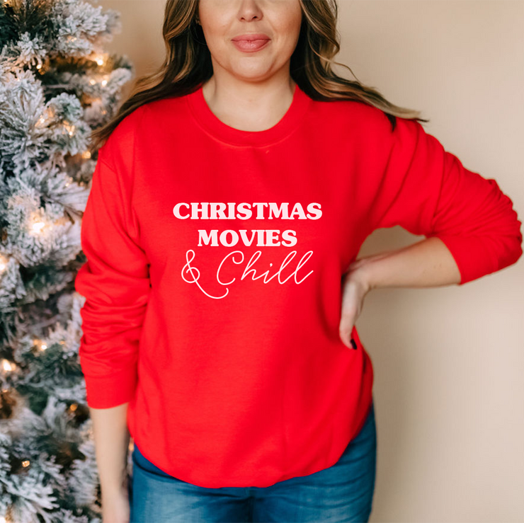 Christmas Movies And Chill Christmas Jumper