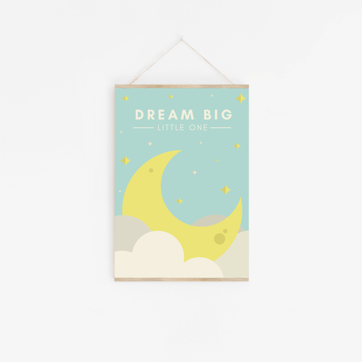Dream Big Blue  Childrens Print