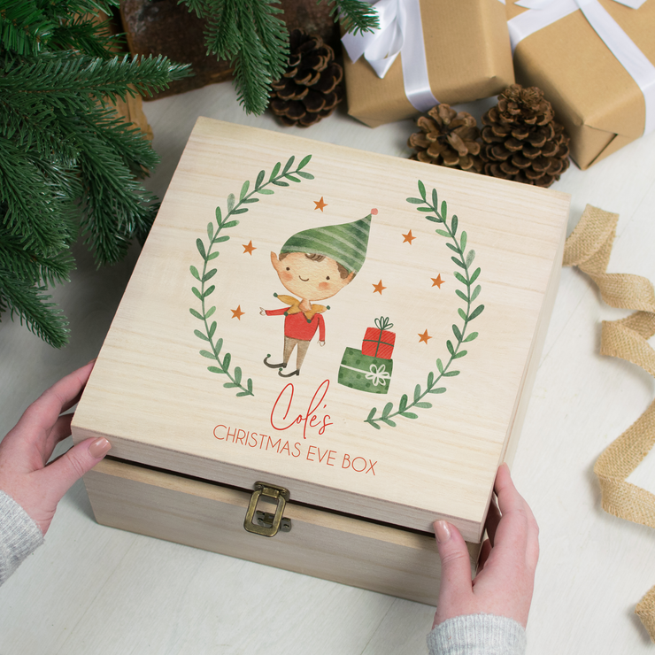 Personalised Festive 'Elf Boy' Christmas Eve Box