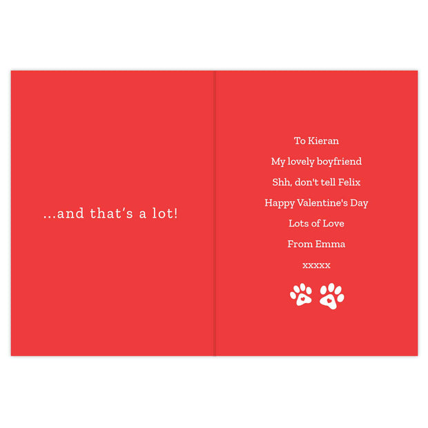 I Love You More than the Cat Card (with Free Delivery)