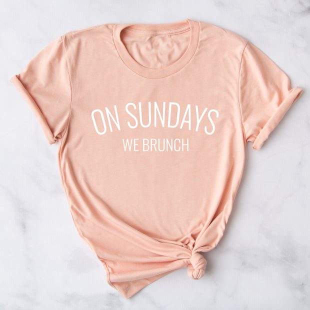 On Sundays We Brunch Womens Slogan T-Shirt