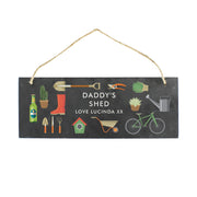 Personalised Garden Printed Hanging Slate Plaque