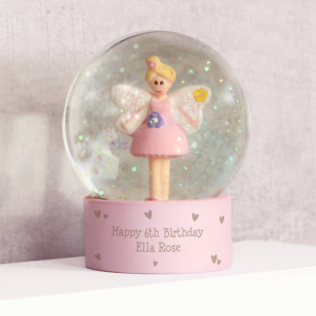 Personalised Christmas Fairy Glitter Snow Globe