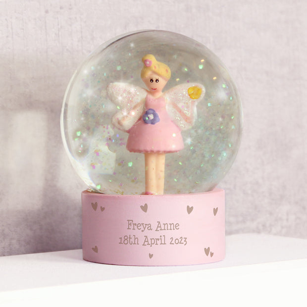 Personalised Christmas Fairy Glitter Snow Globe