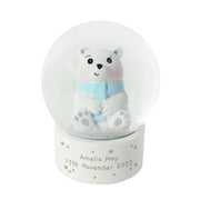 Personalised Christmas Polar Bear Snow Globe