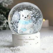 Personalised Christmas Polar Bear Snow Globe