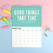 Custom Name Motivational Quotes Calendar