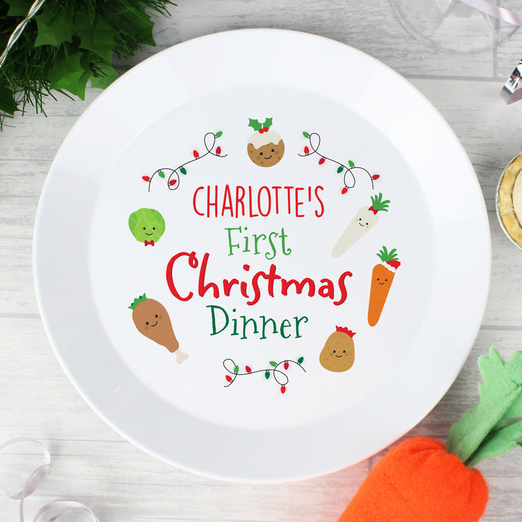 Personalised 'First Christmas Dinner' Plate