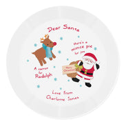 Personalised Santa and Rudolph Christmas Eve Plate