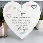 Personalised Love Wooden Heart