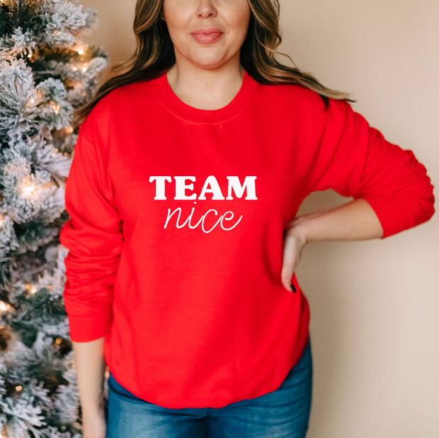 Team Nice Or Team Naughty Christmas Jumper
