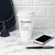 Personalised Name Definition Ceramic Travel Mug