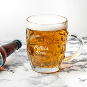 Personalised Home Brewed Dimpled Beer Glass