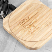Personalised In Charge Bamboo Wireless Charger