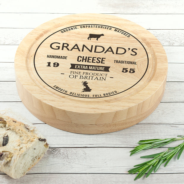 Traditional Personalised Brand Cheese Board Set