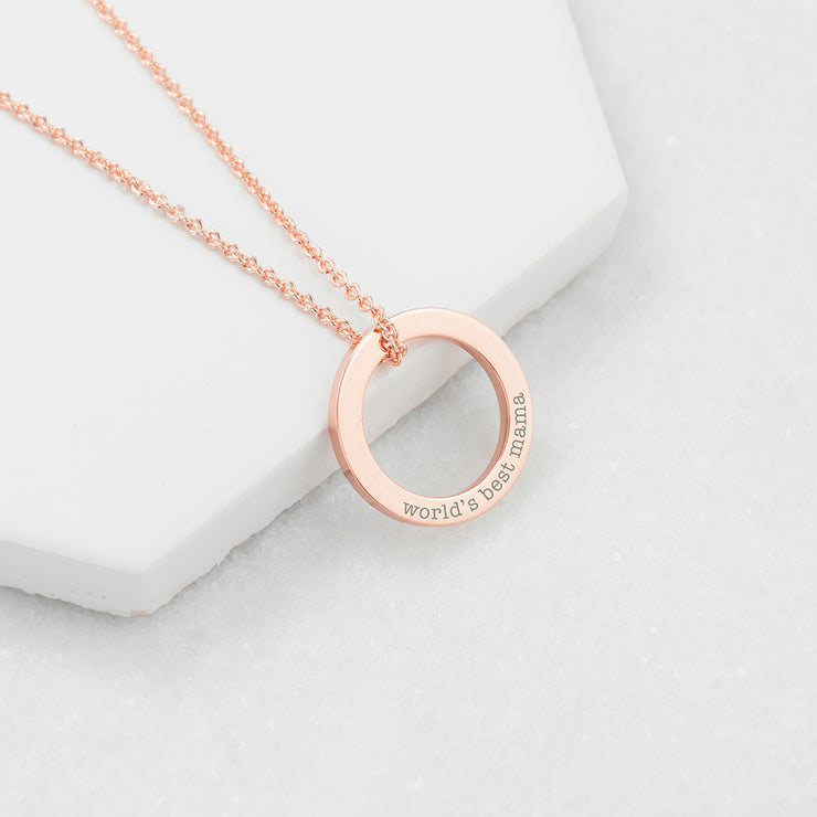 Personalised Rose Gold Ring Necklace