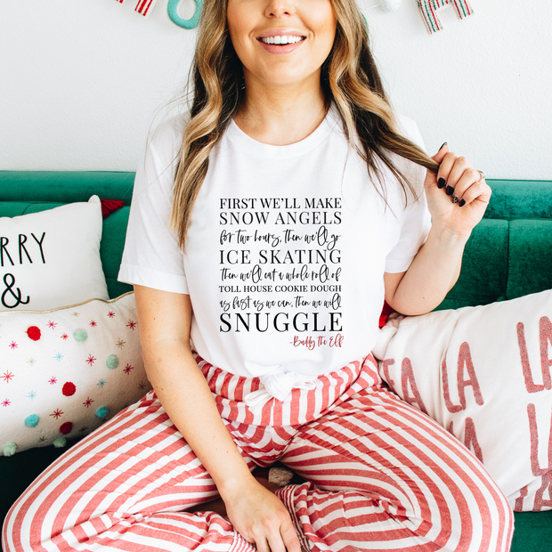 Make Snow Angels Elf Christmas T-Shirt